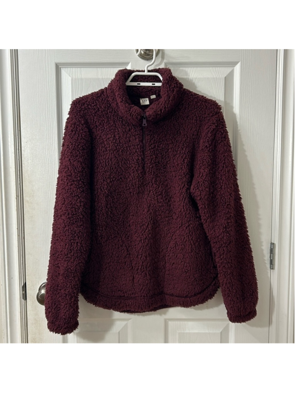 Gap Teddy Bear Sherpa Gorp Core women’s cozy warm extra small wine colour